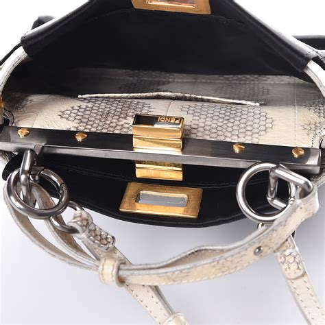 fendi mini peekaboo black|fendi peekaboo snakeskin.